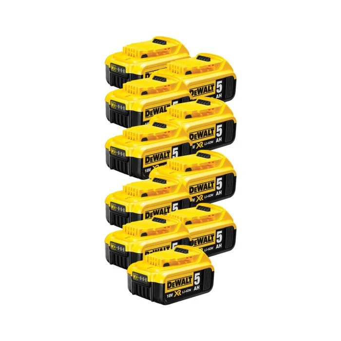 Won DeWalt DCB184X10 18v 5Ah Li-Ion XR Slide Battery x10 Pack